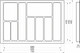 Миниатюра изображения товара Органайзер для столовых приборов AKS 800 Pixel 735x485 (белый)