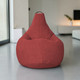 Миниатюра изображения товара Бескаркасное кресло BeanBag Груша XXL / GVP-125x85-K (велюр красный)