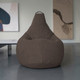 Миниатюра изображения товара Бескаркасное кресло BeanBag Груша XXXXL / GVP-140x100-SK (велюр серо-коричневый)