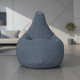 Миниатюра изображения товара Бескаркасное кресло BeanBag Груша XXXXL / GVP-140x100-SS (велюр светло-синий)