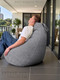 Миниатюра изображения товара Бескаркасное кресло BeanBag Груша XXXL / GVP-130x95-214 (шенилл 214 Elephant)