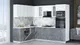 Миниатюра изображения товара Кухонный гарнитур Interline Мила Gloss 1.896х2.58 (керамика/белый/белый гранит)