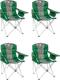 Миниатюра изображения товара Комплект складной мебели Coyote Стол HYT003 50x80см + Кресло HKC-1003B (4шт, зеленый/черный)