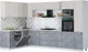 Миниатюра изображения товара Кухонный гарнитур Interline Мила Gloss 1.896х3.38 (керамика/кашемир/травертин серый)