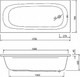 Миниатюра изображения товара Ванна акриловая Cezares PIAVE-170-75-SET-5 (с 2 экранами, с комплектом креплений, с ножками)