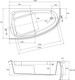 Миниатюра изображения товара Ванна акриловая Cersanit Joanna 160x95 L 63338 с сифоном Prime 64287 (сифон черный)