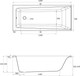 Миниатюра изображения товара Ванна акриловая Cersanit Lorena 160x70 / 63322 (с ножками и сифоном Prime черный)