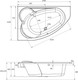 Миниатюра изображения товара Ванна акриловая Cersanit Kaliope 170x110 L / 63443 (с ножками и сифоном Prime черный)