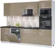 Миниатюра изображения товара Кухонный гарнитур Interline Пластик 2.8-ПМ1  (капучино глянец/капучино глянец/кастилло темный)