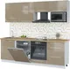 Миниатюра изображения товара Кухонный гарнитур Interline Пластик 2.4-ПМ2  (капучино глянец/капучино глянец/дуб бунратти)
