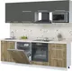 Миниатюра изображения товара Кухонный гарнитур Interline Пластик 2.4-ПМ2  (дуб эпоксид/шторм/бискайская сосна)