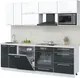 Миниатюра изображения товара Кухонный гарнитур Interline Пластик 2.4-ПМ2  (антрацит глянец/белый глянец/опал светлый)