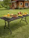 Миниатюра изображения товара Комплект складной мебели Sundays Garden Стол WD0112 + Кресло Sundays ZC-CC005 (4шт, черный/синий)