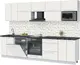 Миниатюра изображения товара Кухонный гарнитур Interline Пластик 3.0-ПМ2  (зефирный/зефирный/кастилло темный)