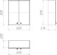 Миниатюра изображения товара Шкаф для ванной Гамма 60.1 (с ручками)