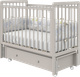 Миниатюра изображения товара Детская кроватка Pituso Tiny ящик-маятник/колесо (кашемир)