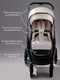 Миниатюра изображения товара Детская универсальная коляска Amarobaby 2в1 Motus Premium Ecco / AB24-10MOTUSL/33 (молочный)
