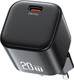 Адаптер питания сетевой Usams 20W GaN Mini Fast Charger / CC260TC01 (черный) — фото 4