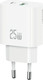 Миниатюра изображения товара Адаптер питания сетевой Usams T65 25W A+C Dual-Port Fast Charger / CC315TC02 (белый)