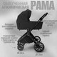 Миниатюра изображения товара Детская универсальная коляска Bubago Gaudi Classic 3в1 / BG 212-3 (черный)