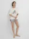 Миниатюра изображения товара Пижама Mark Formelle 592591 (р.164/170-96-102, молочный/клетка на молочном)
