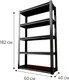 Миниатюра изображения товара Стеллаж металлический Modular Shelving 60x40x182/5 B (стальная полка)