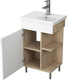 Миниатюра изображения товара Тумба с умывальником Uncoria Алегра 50 + Kirovit Фостер 50 (белый/дуб сонома)