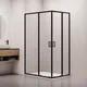 Миниатюра изображения товара Душевой уголок RGW CL-44B / 38094490-14 (черный/прозрачное стекло)
