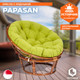 Миниатюра изображения товара Кресло садовое Tetchair Papasan 23/01 W с подушкой 125 (пекан орех/флок олива 23)