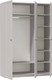 Миниатюра изображения товара Шкаф Олмеко Милфорд 3-х дверный 115.03 (кашемир/белый/кашемир)
