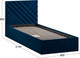 Миниатюра изображения товара Односпальная кровать ТриЯ Дэлли с ПМ 800 Тип 1  (велюр Confetti Blue)