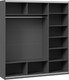 Миниатюра изображения товара Шкаф-купе ТриЯ Оскар Тип 2 Т2 2100 с 3 зеркальными дверями (ручка черная/серый графит)