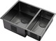 Мойка кухонная ZORG Zerox 58-2 U / IF-R PVD Gunblack — фото 5