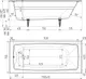 Миниатюра изображения товара Ванна чугунная Универсал Бриз-У 170x75 (1 сорт, с ножками и сифоном 21Y31000)