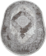 Миниатюра изображения товара Коврик LAXMI Proxima 4902 овал (0.8x1.5, Grey/Ivory)