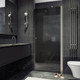 Миниатюра изображения товара Душевая дверь MaybahGlass 198x70 / MGD-1673-5 (графитовое матовое стекло/хром матовый)