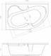 Миниатюра изображения товара Ванна акриловая Bonito Home Arizona 150x105 R / BH-AR-102-150P/Su+BH-AR-150P (с ножками)