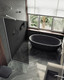 Душевая стенка MaybahGlass 109x195 / MGD-682-1у (графитовое матовое стекло/белый матовый) — фото 2
