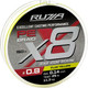 Леска плетеная RUZZA X8 150м Fluo Yellow 0.14мм 11.3кг/25lb / RBX8Y-014 — фото 4