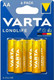 Миниатюра изображения товара Комплект батареек Varta Longlife AA / V04106101426 (6шт)