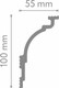 Миниатюра изображения товара Молдинг SOLID 6 UHD 05/100 из экструдированного пенополистирола 100х55 (2.4м, белый)