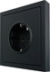 Миниатюра изображения товара Розетка с рамкой Lezard Zima 704-4288-122BQC с заземлением + 704-4200-146 (черный бархат/черный бархат)