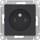 Миниатюра изображения товара Розетка с рамкой Systeme (Schneider) Electric AtlasDesign ATN001041 + ATN001001 (карбон/карбон)