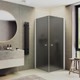 Миниатюра изображения товара Душевой уголок MaybahGlass 90x90x198 / MGY-1299-1 (графитовое матовое стекло/белый матовый)