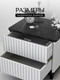 Миниатюра изображения товара Прикроватная тумба Shtabe Royal 5003 эко (мрамор неро/черный)