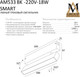 Миниатюра изображения товара Трековый светильник AM Group Smart Opal AM533 BK-220V-18W