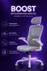 Миниатюра изображения товара Кресло офисное King Style Boost FK-53 Warble White (светло-серый)
