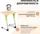 Миниатюра изображения товара Парта Sheffilton SHT-T-TN27 г5-7 (одн береза/алюминиевый металлик/мятный)