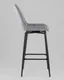 Миниатюра изображения товара Стул барный Stool Group Флекс / AV 405-V12-9005 B (велюр велютто серый/опора черный муар)