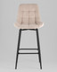 Миниатюра изображения товара Стул барный Stool Group Флекс AV 405-N02-K14PM-9005 B (велюр бежевый/черный муар )